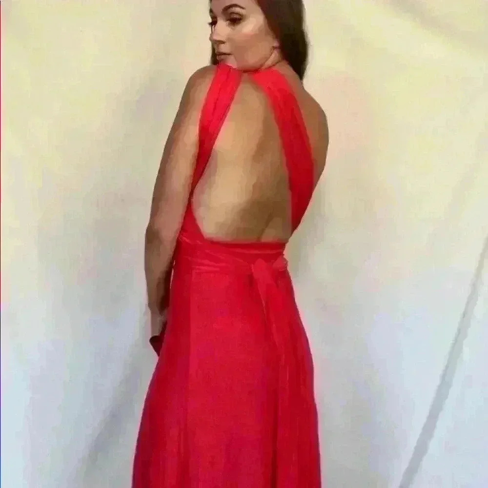 Multi-way red gown - Picture 2 of 12
